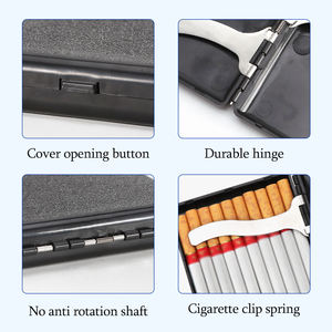 Hộp Đựng Thuốc Lá Khói Màu Đen Mới Hộp Thuốc Lá Cổ Điển Bán Sỉ Hộp Đựng Thuốc Lá Bằng Nhựa Thiết Kế Độc Đáo - Product Image 5