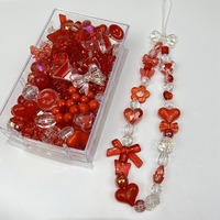 50g/sac Breloques DIY pour colliers et téléphones, accessoires de fabrication de bijoux, perles acryliques Kawaii en forme de nœud, bonbon, cœur, ours, fleur, étoile, pour porte-clés