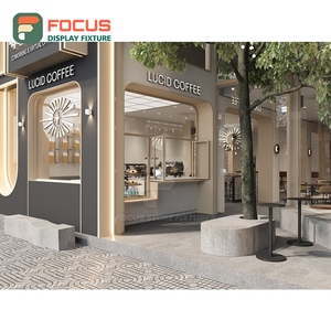 Freestanding Cafe Service Counter Glass Display Shelf Bakery Service Area Storefront Service Counter - Product Image 1