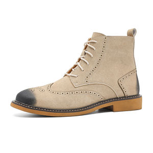 Botas de Hombre de Corte Bajo, Botas de Motocicleta a la Moda, Botas de Invierno con Cordones para Hombre, Botas Estilo Martin - Product Image 1