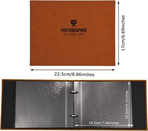 <span class=keywords><strong>Album</strong></span> <span class=keywords><strong>Photo</strong></span> Auto-Adhésif Petits Albums de Réservation Scrap avec Pages Noires DIY Scrapbook 40 Pages - Product Image 4
