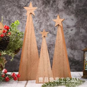 Wooden <b>Christmas</b> Tree Decoration Triangle Mini Rustic Holiday Photo Prop For <b>Christmas</b> Party Venue Setup - Product Image 2