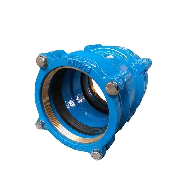 ISO2531,EN545 Ductile iron restrained pipe joint coupling for HDPE pipe