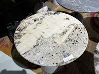 Table d'appoint en pierre luxueuse, table de bureau et de réunion simple et moderne, table basse, petite table d'appoint