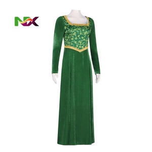 Costume da Principessa <span class=keywords><strong>Fiona</strong></span>, Abito <span class=keywords><strong>Verde</strong></span> Anime, Completo per Cosplay, Outfit per Feste di Halloween, Spettacoli Teatrali e Giochi di Ruolo - Product Image 2