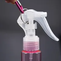 Bouteille pulvérisateur à gâchette miniature portable en plastique rechargeable personnalisée de 20 ml et 60 ml, porte-clés, impression d'écran multicolore personnalisable