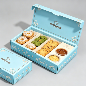 Caja para Galletas con Logotipo Personalizado, Ecológica, Hecha con Materiales Reciclados, con Separadores para Vasos, Embalaje de Cartón de Grado Alimenticio para Dulces y Pasteles - Product Image 2
