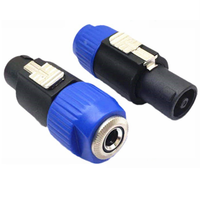 BEIXONN haute qualité 4 broches Speakon mâle à 6.35mm stéréo Jack haut-parleur connecteur de fil