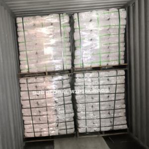 Trapos de camiseta blancos -- Trapos industriales reciclados 100% algodón para limpieza marina recuperada - Product Image 1