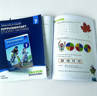 Impression de manuels scolaires de haute qualité, couverture souple, manuel de mathématiques en anglais avec papier offset et plastification.