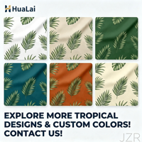 Nappe Hualai blanche et grise à imprimé floral, en polyester et lin, résistante aux plis, pour conférences et banquets