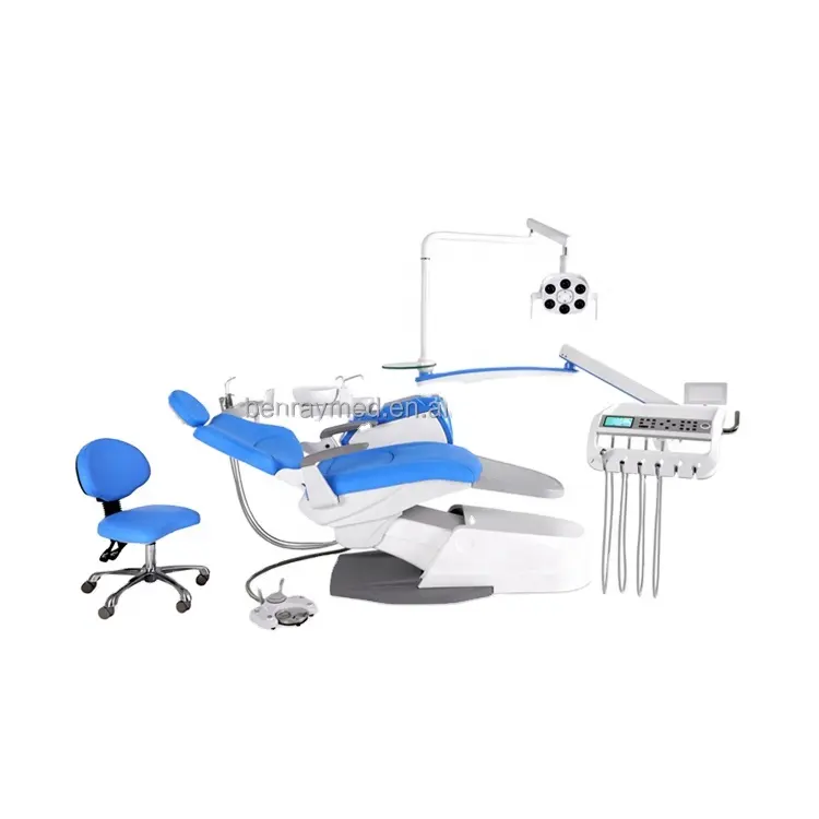 広州格安トップ10センサーLEDライトメモリー安全歯科用椅子セットヨーロッパCuspidor歯科用椅子価格