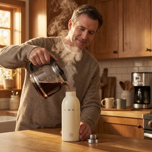 Mug de voyage isotherme en acier inoxydable, style tendance, avec couvercle anti-fuite, idéal pour la maison, le bureau, la voiture et les activités de plein air - Product Image 5