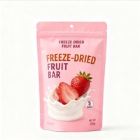 Sacs d'emballage pour fruits lyophilisés personnalisés avec logo, conformes aux normes alimentaires, en plastique recyclé, à fond plat avec trou de suspension – Vente chaude