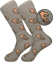 Chaussettes habillées pour femmes à motif animaux amusants, avec logo personnalisé sur le revers, en Spandex/Nylon/Coton, respirantes et absorbant la transpiration, vente en gros