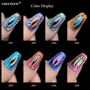 Nuevo Devil Eye Magnetic <span class=keywords><strong>Gel</strong></span> Polish Glitter Disco Reflective Cat Eey Glue Barniz permanente Soak Off UV LED <span class=keywords><strong>Gel</strong></span> Esmalte de uñas - Product Image 2