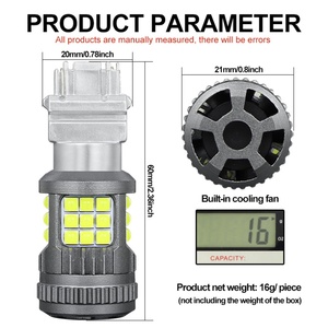 Ampoule de frein et de marche arrière T20 T25 12V 36smd Canbus 7440 1156 1157 Ampoules LED pour voiture Feux de jour Clignotants pour voiture - Product Image 3