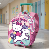Karactermania Mochila 3D Pequeña con Ruedas de Unicornio, USB, Poliéster