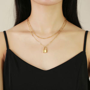 Ожерелье из нержавеющей стали с двухслойной цепочкой - Product Image 2