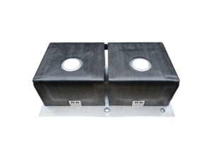 Évier double encastré en acier inoxydable brossé fait main pour salle de bain, avec épaisseur personnalisée et design moderne - Product Image 4