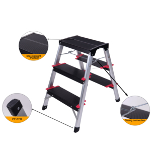 <span class=keywords><strong>Escabeau</strong></span> en aluminium EN14183 à <span class=keywords><strong>3</strong></span> <span class=keywords><strong>marches</strong></span>, <span class=keywords><strong>escabeau</strong></span> certifié <span class=keywords><strong>sécurité</strong></span> pour usage domestique et commercial - Product Image 6