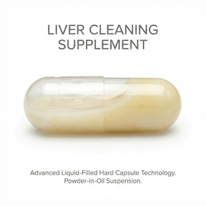 Complément alimentaire pour la purification du <span class=keywords><strong>foie</strong></span>, formule cellulose + dihydrogène phosphate, capsules végétales, pour adultes, sans gluten, végétarien, GMP - Product Image 1