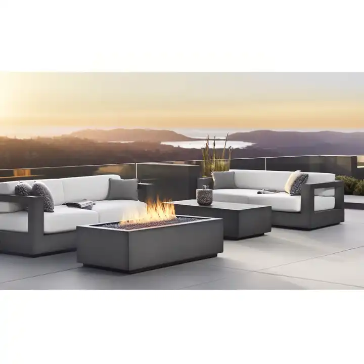Outdoor Garden Sofa Set Metal Aluminum Lounge Set Patio Furniture Garden Sofa Sets