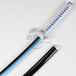 Arme de Tanjiro bleu <span class=keywords><strong>noir</strong></span> Anime Cosplay enfants jouet Ninja épées Cool <span class=keywords><strong>Katana</strong></span> bois épées - Product Image 6