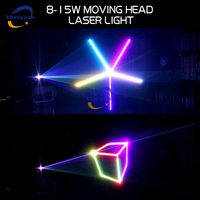 Luz láser RGB a todo color con cabezal móvil de 10W para escenario, DMX512, efecto de haz, luz profesional para DJ, luz de discoteca para bodas, adecuada para clubes
