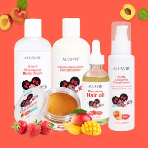 Kids Beste Biologische Hair Care & Styling Producten Krullend Set Shampoo En Conditioner Haar Voor Zwarte Kids Private Label