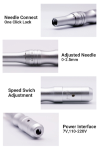 Máy xăm lông mày bán vĩnh viễn kỹ thuật số cầm tay mới nhất với bộ bút Derma Roller MTS - Product Image 4