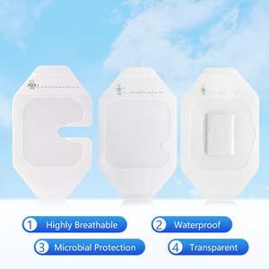 Berbagai jenis tahan air Iv <span class=keywords><strong>Cannula</strong></span> Film berpakaian medis transparan Iv perekat fiksasi luka berpakaian dengan perbatasan - Product Image 4