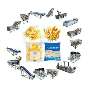 OCEAN Semi Automatic Crisp Frozen Sweet Potato Chips Process Long French Fries Make Machine For Sale