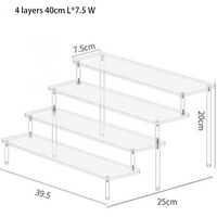 Support d'affichage à 3 niveaux en acrylique transparent personnalisé, présentoir en plexiglas PMMA à étages