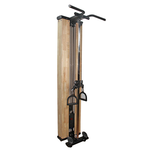 Station multifonctionnelle murale en métal pour salle de sport, avec système de poulies doubles et câbles, pour lat pulldown, low row, et entraînement réglable des pectoraux et des bras, Liva - Product Image 2