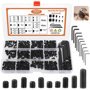 Cross Border 500pcs Black High Strength Recessed Hex Socket Head Screw Set Inch Standard Thread Grade A Level 12.9 Box - Product Image 4