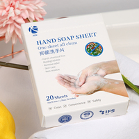Lavage des mains en gros bonne qualité antibactérien parfum durable feuilles de savon pour les mains voyage