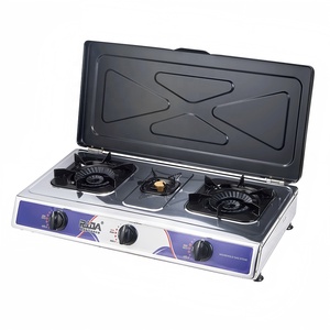 Cuisinière à <span class=keywords><strong>gaz</strong></span> Ridax à 3 brûleurs, cuisinière à <span class=keywords><strong>gaz</strong></span> GPL, <span class=keywords><strong>plaque</strong></span> <span class=keywords><strong>de</strong></span> <span class=keywords><strong>cuisson</strong></span> en acier inoxydable, cuisinière <span class=keywords><strong>de</strong></span> table avec un <span class=keywords><strong>couvercle</strong></span> pour éviter la poussière - Product Image 3