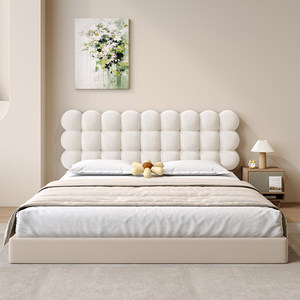 Tête de lit pour chambre à coucher, 14 cm d'épaisseur, tête de lit en forme de boule de neige, petite tête de lit, coussin, couvre-lit en tatami - Product Image 4