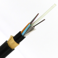 Cable de Fibra Óptica ADSS de Alta Calidad, Monomodo G652D, Totalmente Dieléctrico, Autoportante, 100m de Vano, Cable Aéreo para Exteriores