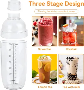 Wholesale Food-Grade Shaker Bottle Cocktail Shakers Environmentally Friendly Snow Gram Cup