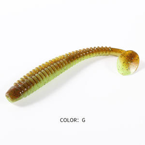 Esca Morbida in PVC con Coda a T Filettata, Bicolore, con Profumo e Sale Aggiunto, 6.3CM/8CM/9.7CM, Senza Ami, per Bass e Marlin - Product Image 4