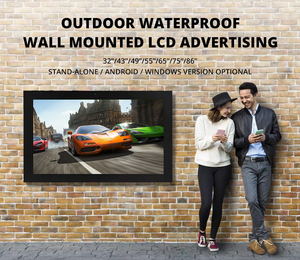 Pantalla de Señalización Digital Multimedia Tipo Tótem para Exteriores de 65 Pulgadas, Montaje en Pared, Precio de Fábrica, Resistente al Agua IP55, Pantalla Publicitaria para Exteriores - Product Image 2