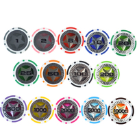 Logo personnalisé & Motif ABS Métal Composite Poker Chips pour Casino Token & Club Room utiliser