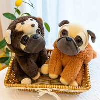 25cm Adorable peluche Shar Pei chien peluche habillé dans un orignal ours singe âne Costume fête pépinière décors