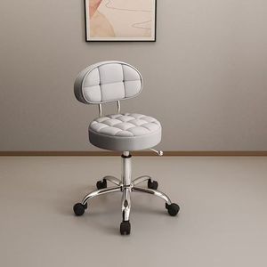 Silla de Pedicura Hidráulica Redonda Ajustable con Ruedas para Salón de Belleza, Masajes y Sala de Estar - Product Image 5