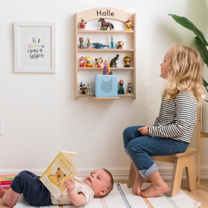 Toniepaly Toniebox 2 Étagère murale en bois personnalisée avec nom magnétique pour 25 figurines Tonie - Product Image 5