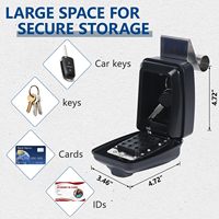 Grande capacité 12 chiffres combinaison Portable Lockbox voiture fenêtre Lockbox boîte à clés avec sac de blindage de signal