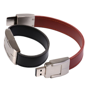 Promozione Logo personalizzato Cle Usb flashdrive braccialetto in pelle Pendrive bracciale usb chiavetta portaoggetti originale - Product Image 1