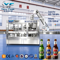 Nouvelle ligne de production complète d'équipements de remplissage et d'emballage de bière pour usine de mise en bouteille de bière en verre